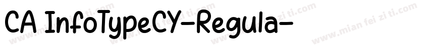 CA InfoTypeCY-Regula字体转换